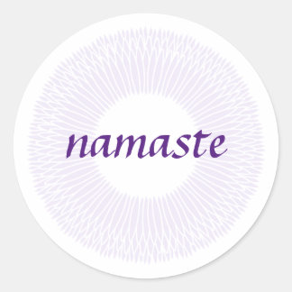 Namaste Small Round Sticker