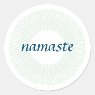 Namaste Small Round Sticker