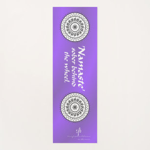 Namaste Sober Behins the Wheel Purple Yoga Mat