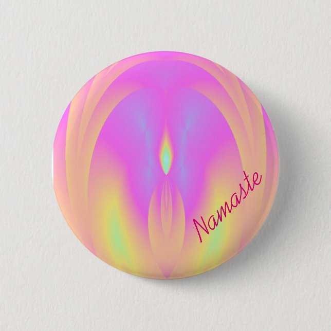Namaste Speaker Yoga Reiki Button Buttons (Front)
