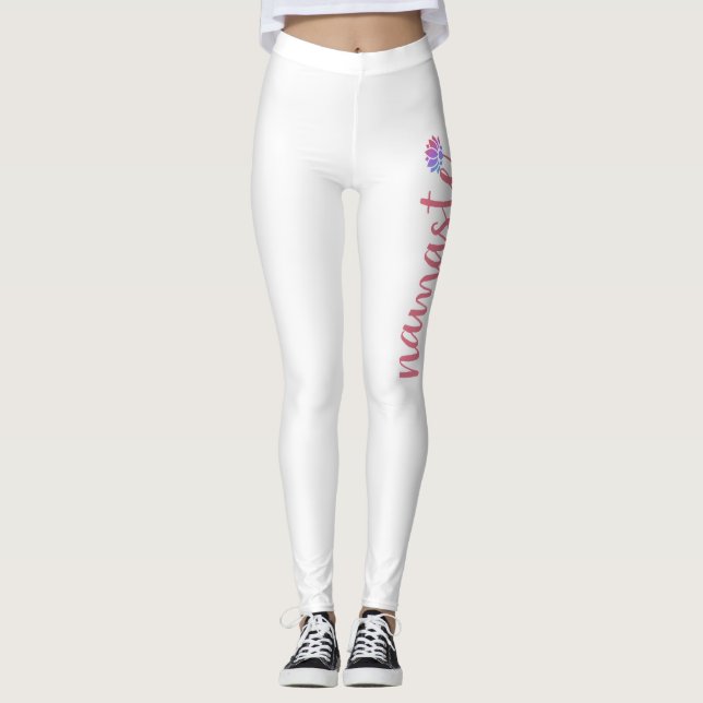 Namaste-Spiritual-Meditation-Modern-Yoga   Leggings (Front)