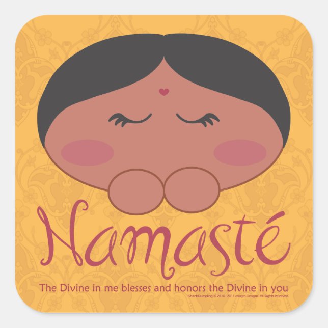 Namasté Square Sticker (Front)