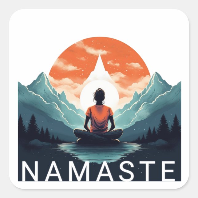 NAMASTE SQUARE STICKER (Front)