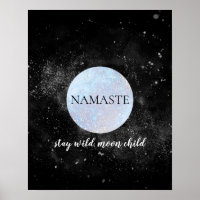 Namaste Stay Wild Moon Child Blue Full Moon Yoga