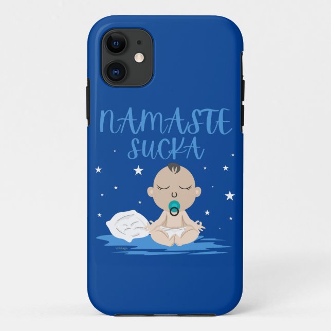 NAMASTE SUCKA funny baby yoga zen master           Case-Mate iPhone Case (Back)