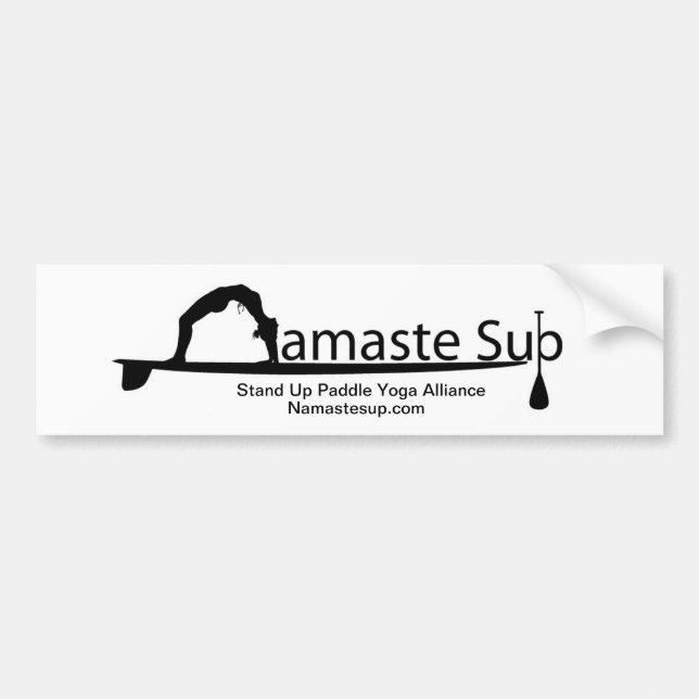 Namaste Sup bumper sticker (Front)