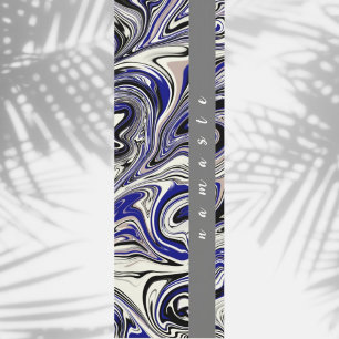 Namaste Tan Marble Swirl Pattern Personalise Yoga Mat