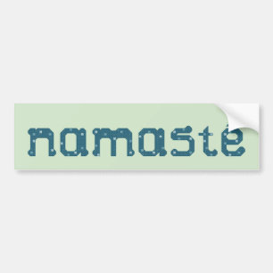 Namaste Teal Bumper Sticker
