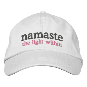 Namaste the light within embroidered hat