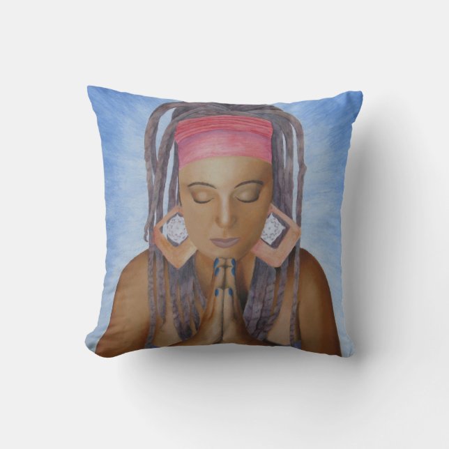 Namaste Throw Pillow (Front)