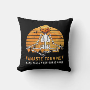 Namaste Trumpkin Make Halloween Great Again Medita Cushion