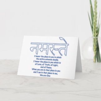 namaste we are one greeting card