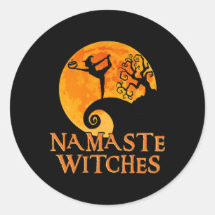 Namaste Witches - Halloween Yoga Classic Round Sticker