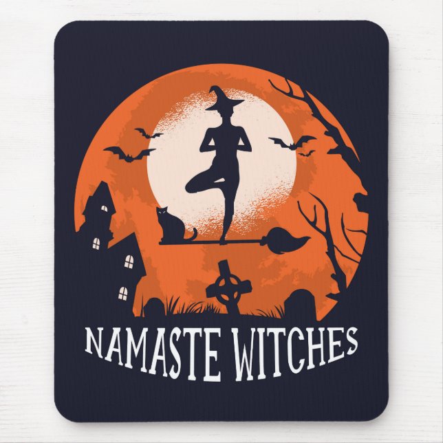 Namaste Witches Mouse Pad (Front)