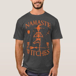 Namaste Witches Yoga Skeleton Namaskaram Yoga Inst T-Shirt