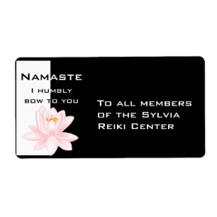 Namaste with lotus flower