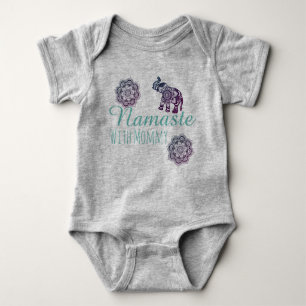 Namaste with mummy. baby bodysuit