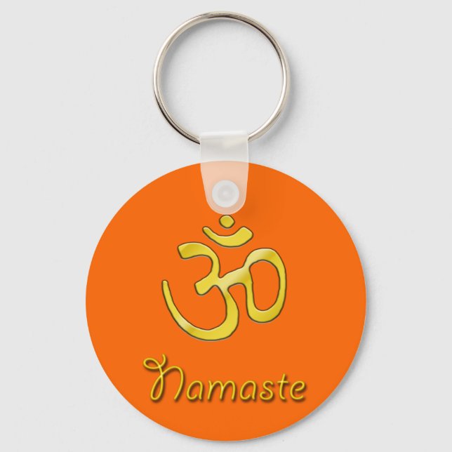 Namaste with om symbol keychains (Front)
