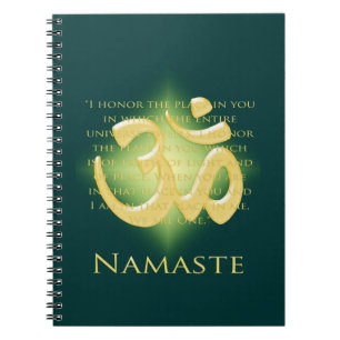 Namaste with Om symbol Notebook
