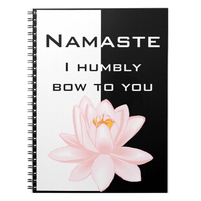 Namaste with Om symbol Notebook (Front)