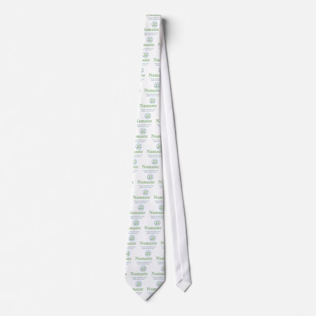 Namaste - with quote and Om symbol Tie (Front)
