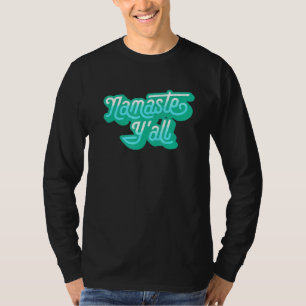 Namaste Yall Typography Southern Yoga Eighties 5 T-Shirt