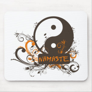 Namaste Yin Yang Mouse Pad