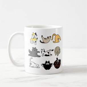 Namaste Yoga Cat Poses Coffee Mug