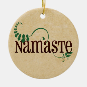 Namaste Yoga Ceramic Tree Decoration