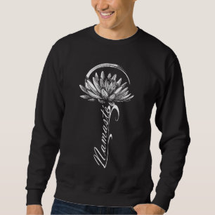 Namaste Yoga Lotus Flower Meditation Motif Sweatshirt