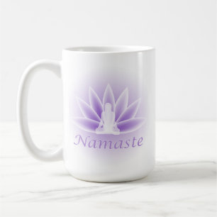 Namaste Yoga Lotus Woman Flower Violet   Coffee Mug