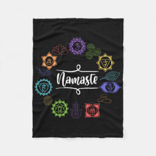 Namaste Yoga Meditation Calm Soul And Body Yoga Te Fleece Blanket