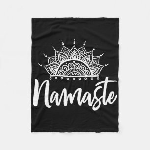 Namaste Yoga Meditation Exercise Yoga Gift Fleece Blanket