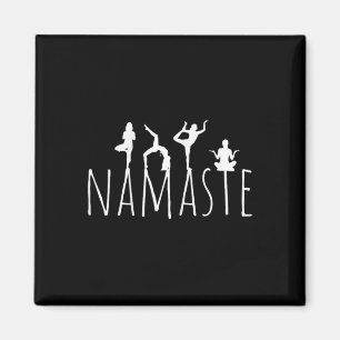 Namaste Yoga Poses Zen Fitness Women Workout Wear Magnet