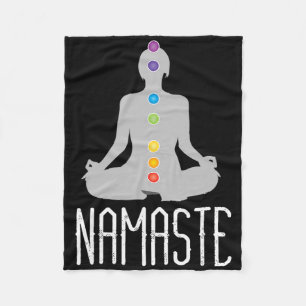 Namaste Yoga Shirt, Chakra Yoga Shirt, Meditation Fleece Blanket