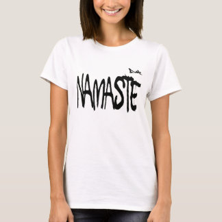 NAMASTE YOGA SHIRT WITH FLOWER OF LIFE BACK PRINT