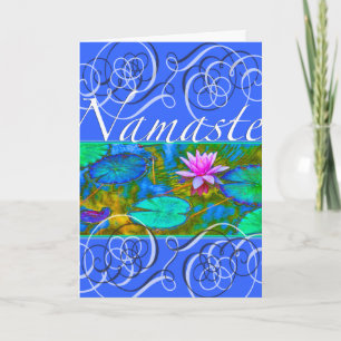 Namaste Yoga Thank You Elegant Lotus Blossom
