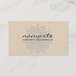 Namaste Yoga Tribal Pattern Business Card