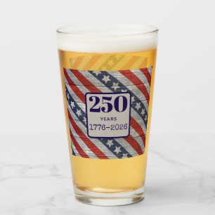 Name 250 years 1776-2026 Stars Stripes Pint Glass