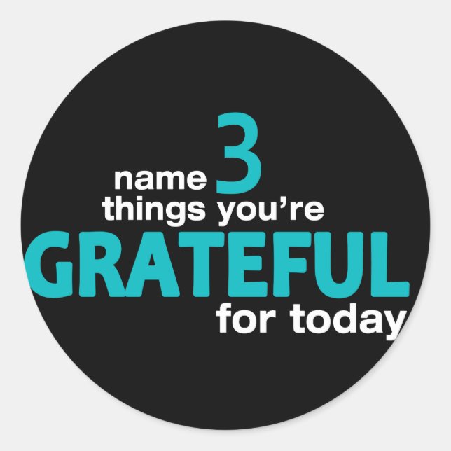 Name 3 Things... Collection Classic Round Sticker (Front)