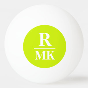 Name abbreviation 3-initials ping pong ball