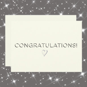 Name, Address    Ivory Congrats Flat Card