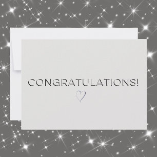 Name, Address Platinum Color Congrats Flat Card