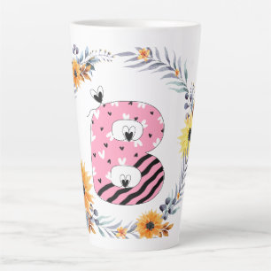 Name Alphabet "B" Latte Mug