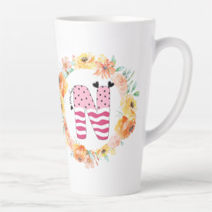 Name Alphabet "N" Latte Mug