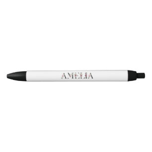 Name Amelia Black Ink Pen