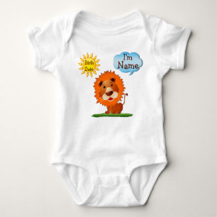 Name and Age T Shirts for Kids with Cute Lion