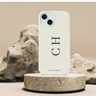 Name and Initial Minimalist   iPhone 15 Case