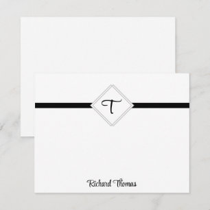 Name and Initial Personalised Note Cards 