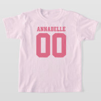 Name and Jersey Number Front Back T-Shirt